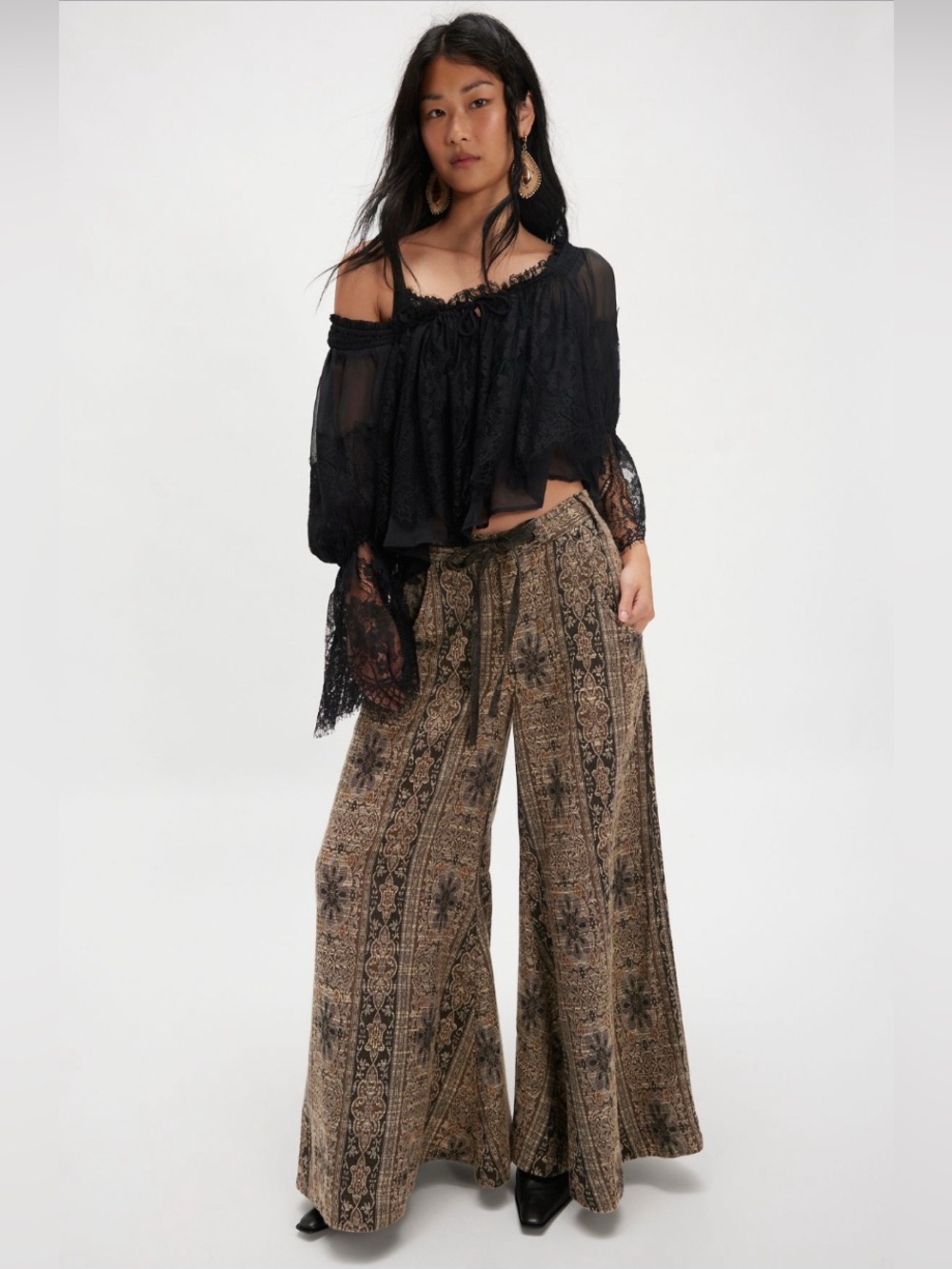 NWT Free People Dahlia Wide-Leg Pants Sz 12